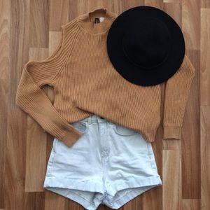 Tan mock Neck sweater